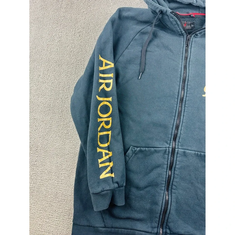Jordan Jumpman Classics Full‎ Zip Hoodie Men L Blue Fleece Streetwear Athletic